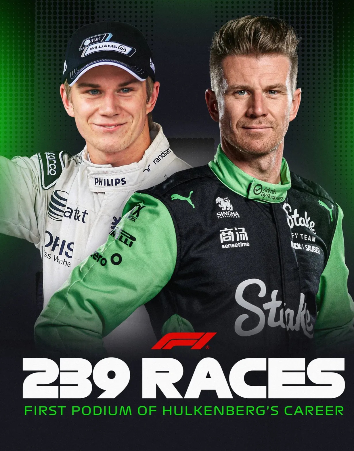 索伯车队完胜威廉姆斯，维斯塔潘带队取胜